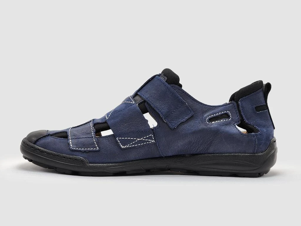 KCR Group Men
s Leather Sandals In Blue 2