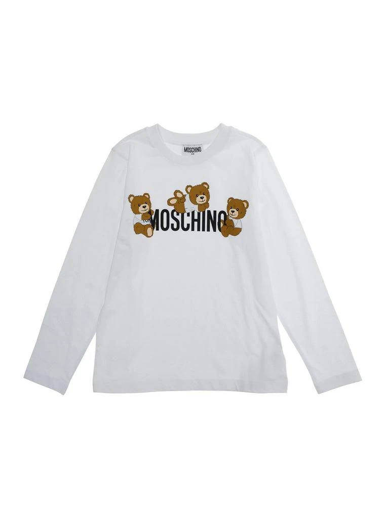 Moschino Kids Teddy Bear Printed Crewneck T-Shirt – On Sale Now