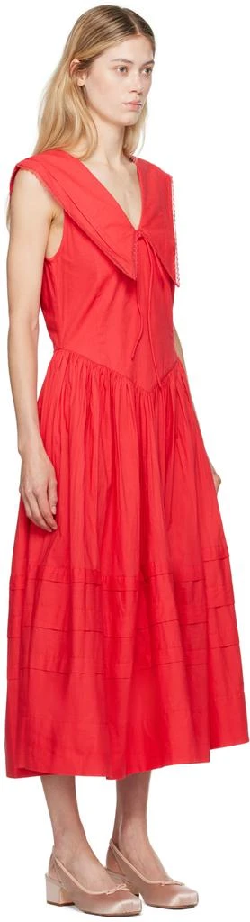Sandy Liang Red Opa Midi Dress 2