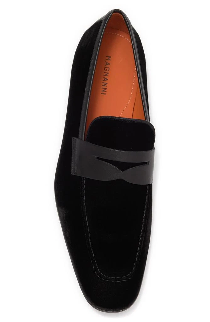 Magnanni Vale Velvet Penny Loafer 4