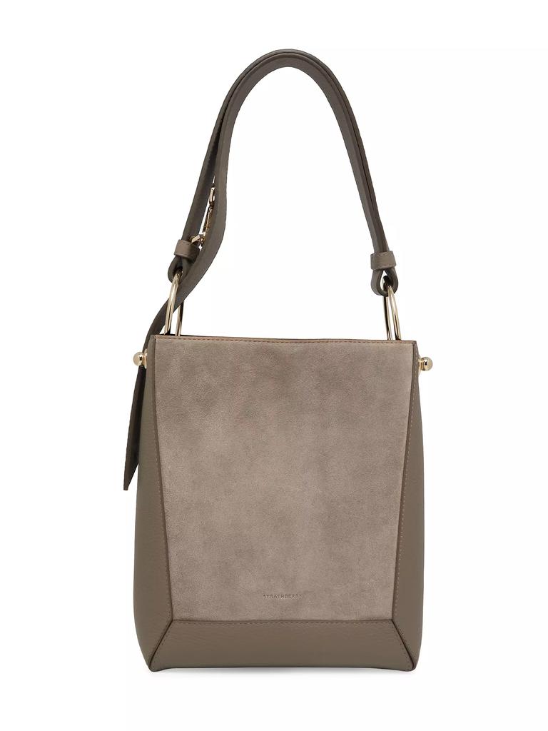Strathberry Lana Midi Suede Bucket Bag