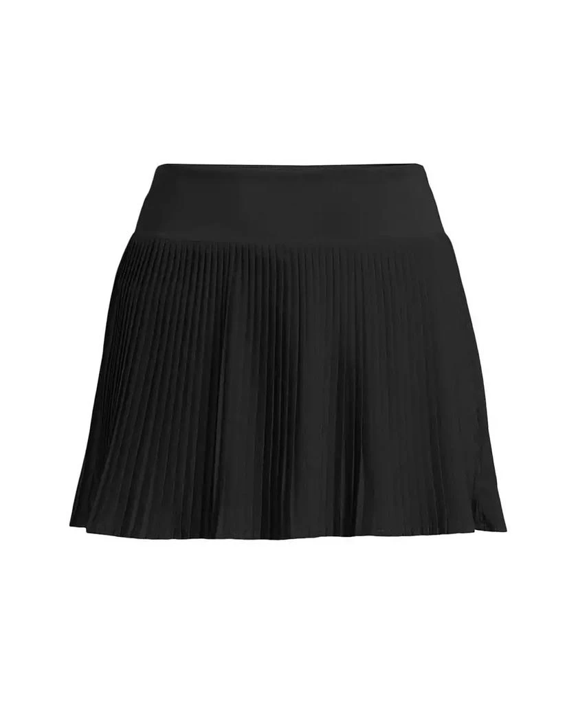 Lands
 End Women
s High Waisted Pleated Woven Swim skirt 2