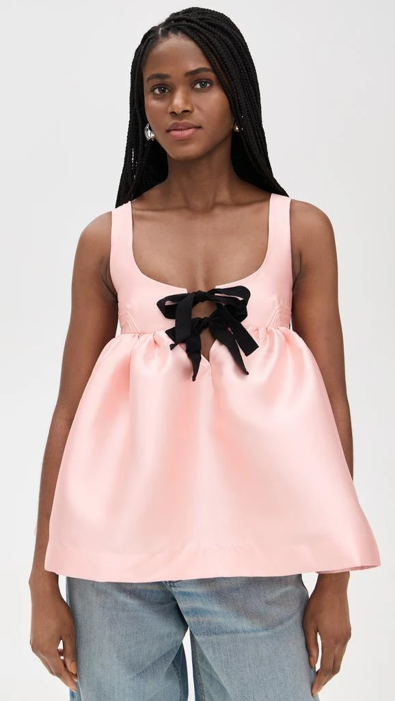 Marques Almeida Mikado Baby Doll Top With Bow Ties 6