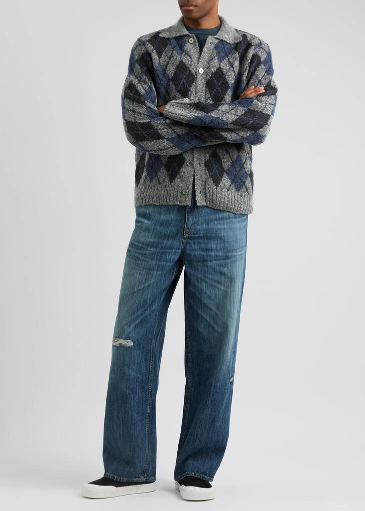 Our Legacy Evening Argyle alpaca-blend cardigan 4
