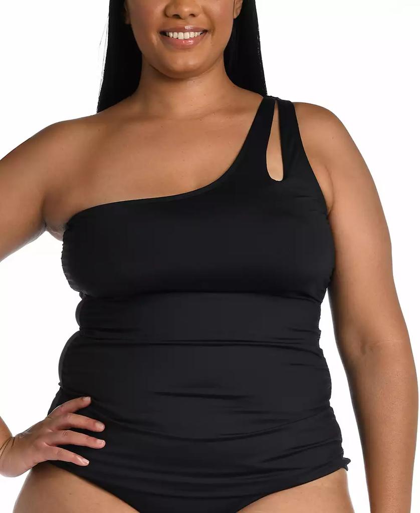 La Blanca Plus Size Tummy-Control One-Shoulder Tankini Top