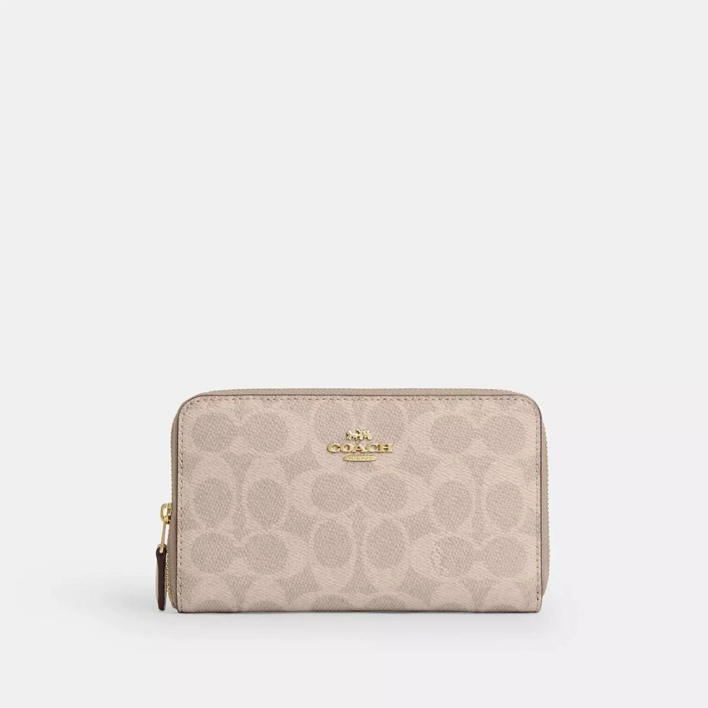 Coach Medium Id Zip Wallet In Signature Canvas 6