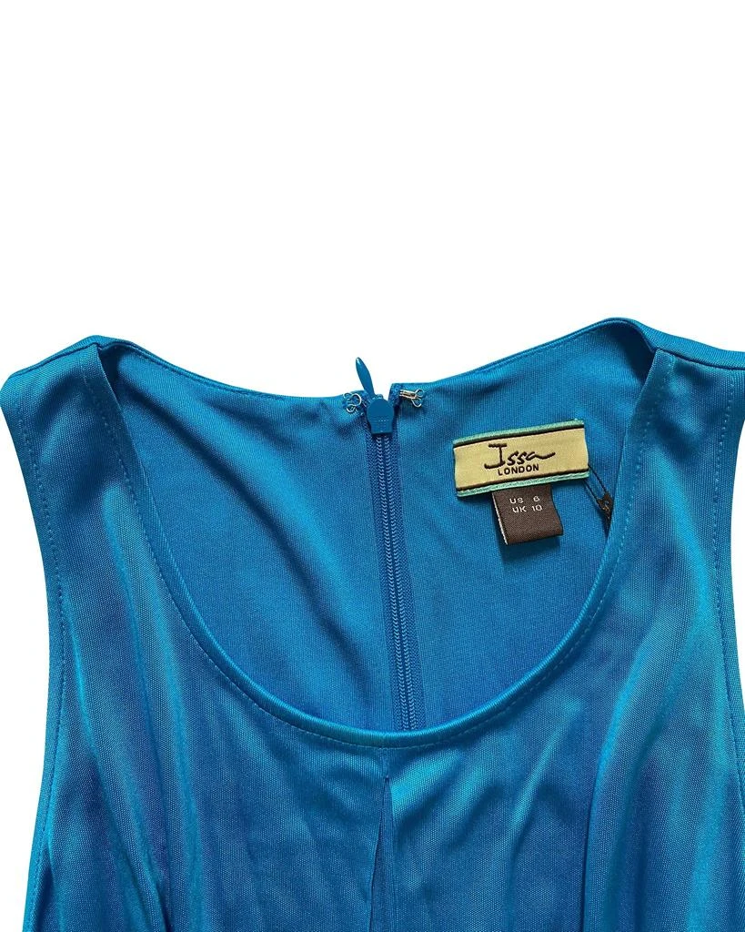 Issa London Blue Silk Drape Belt Dress 5