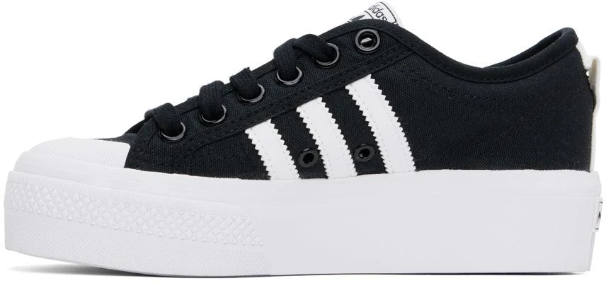 Adidas Black & White Nizza Platform Sneakers 3