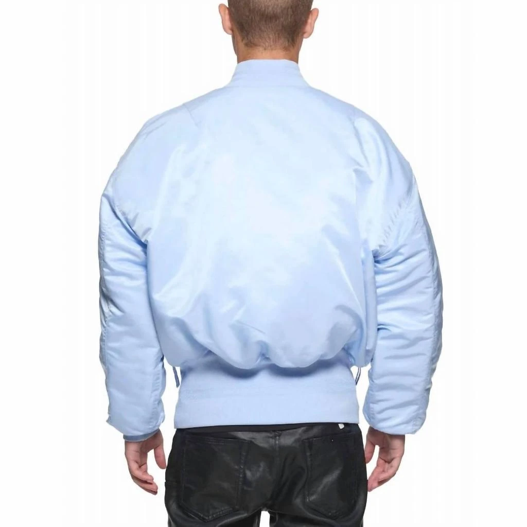 Purple Brand Wordmark Bomber Jacket In Blue 2