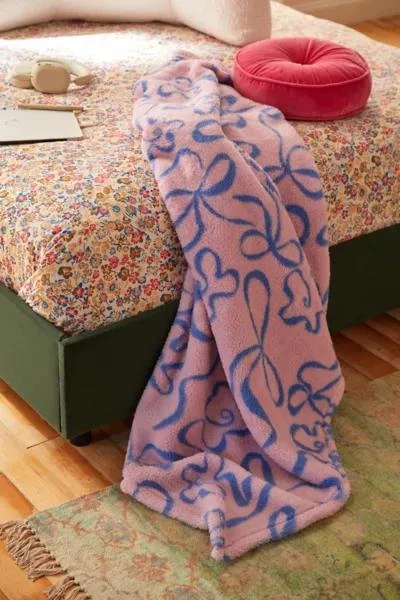 Urban Outfitters Printed Plush Throw Blanket 2