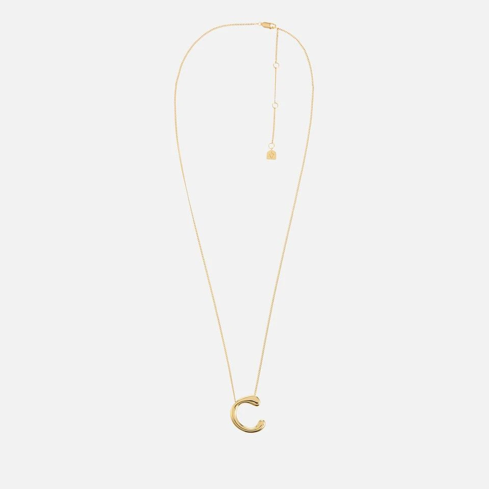 ASTRID & MIYU Astrid & Miyu Initial Bold 18K Gold-Plated Necklace 1