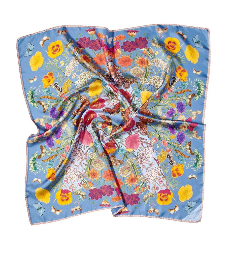 Aspinal Of London Botanical 'A' Silk Scarf 2