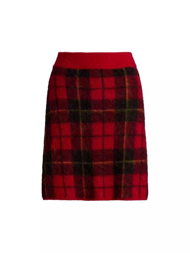 Ralph Lauren Check Alpaca-Blend Knit Miniskirt 1