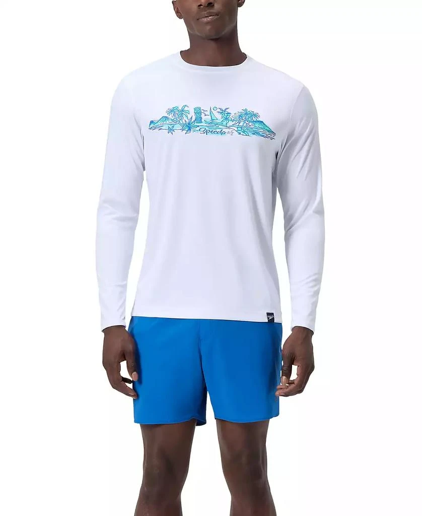 Speedo Men's Long Sleeve Graphic Swim T-Shirt 1