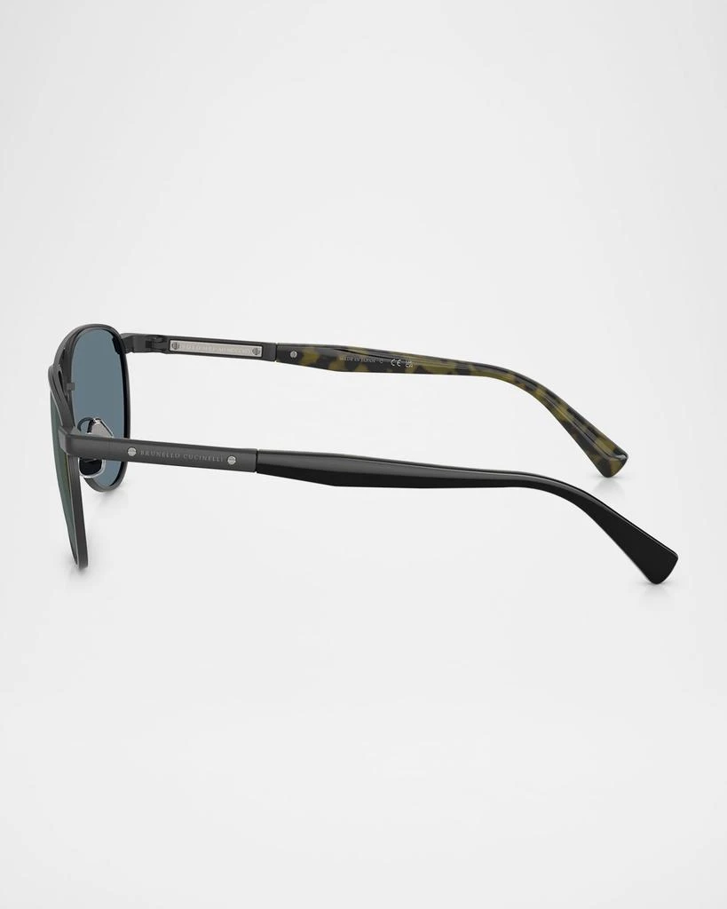 Brunello Cucinelli Men's BC2007ST Aviator Sunglasses 2
