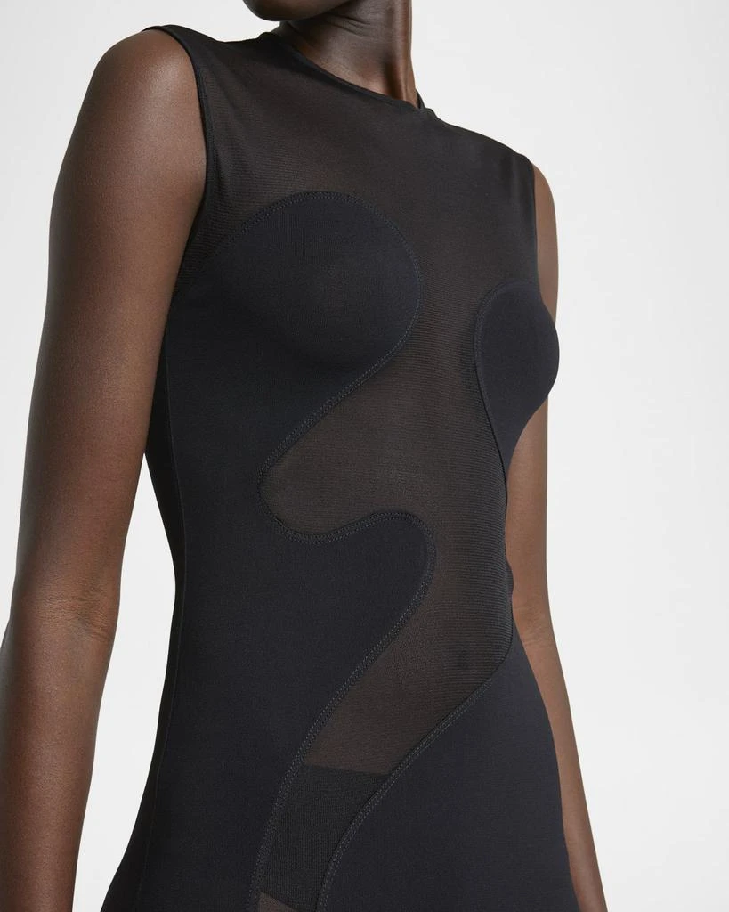 Alaia Mesh Molded Cutout Gown 5
