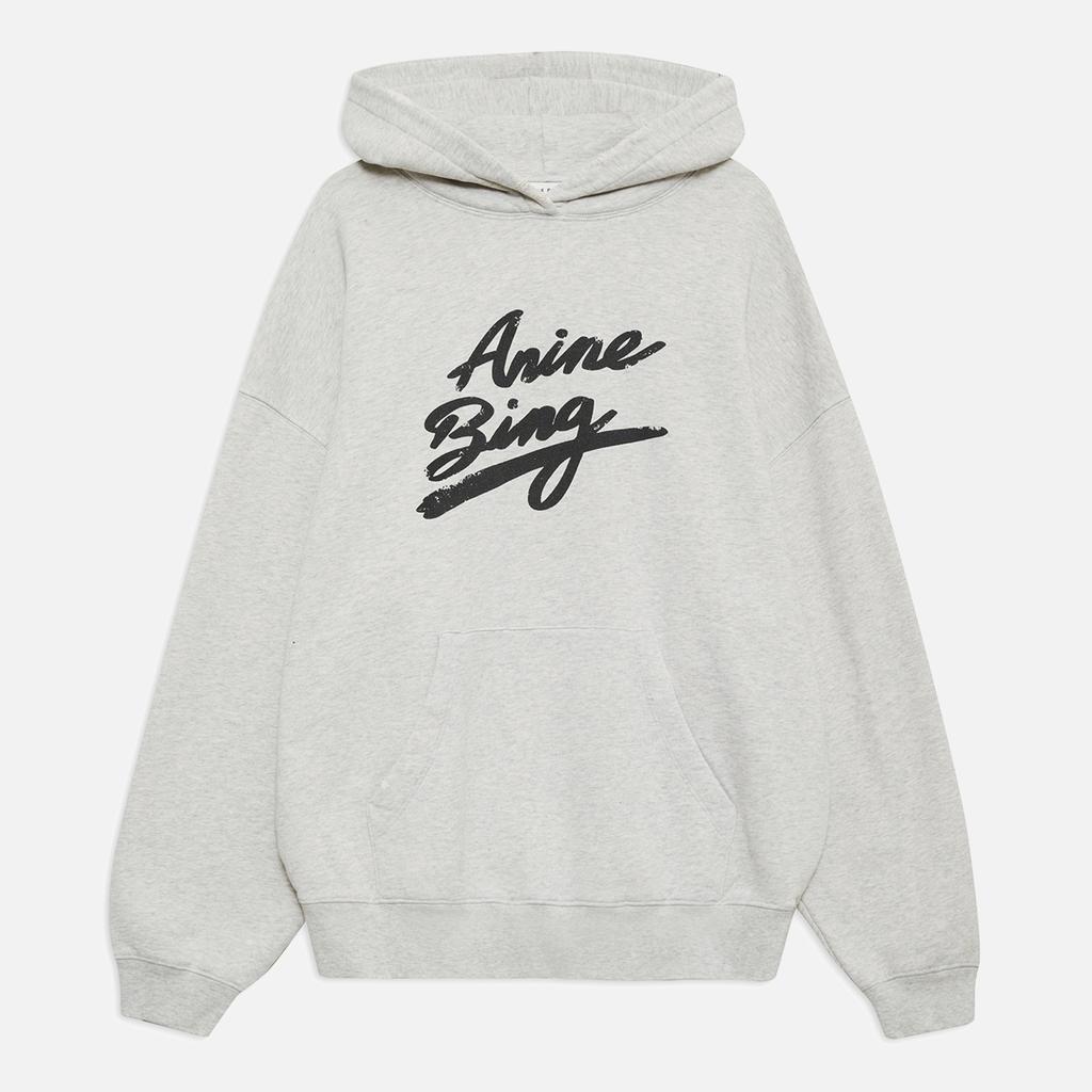 ANINE BING Anine Bing Harvey Signature Cotton-Jersey Hoodie