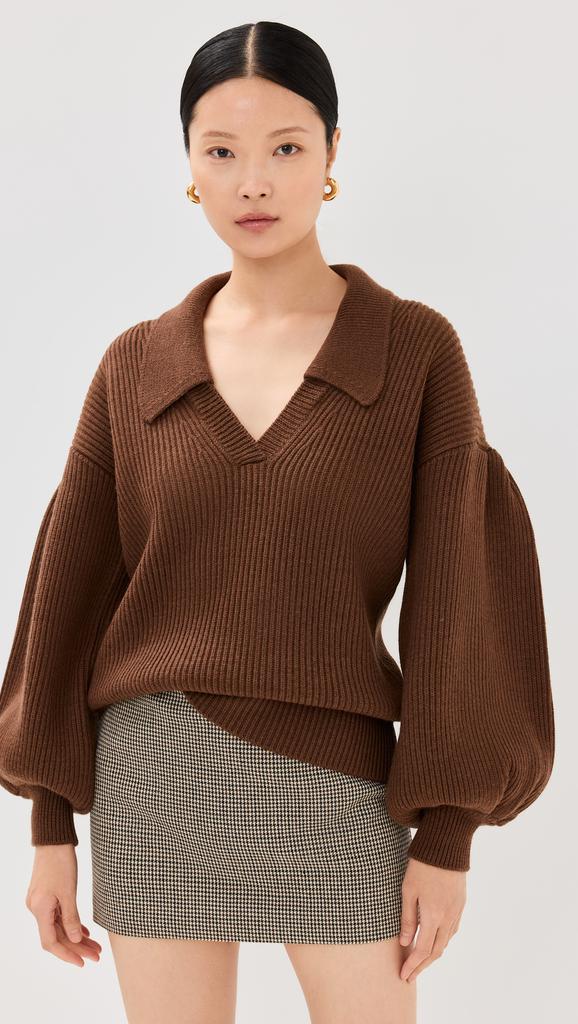 Kika Vargas Greta Sweater Tobacco Cashmere