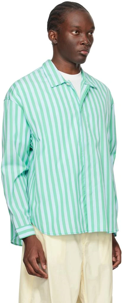 SUNNEI Green & Blue Striped Shirt 2