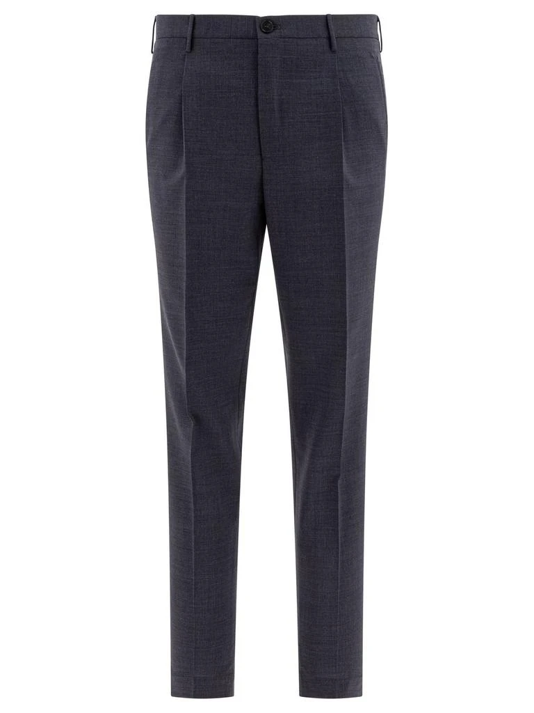 Incotex Ivory Incotex Pleated Dress Pants 1