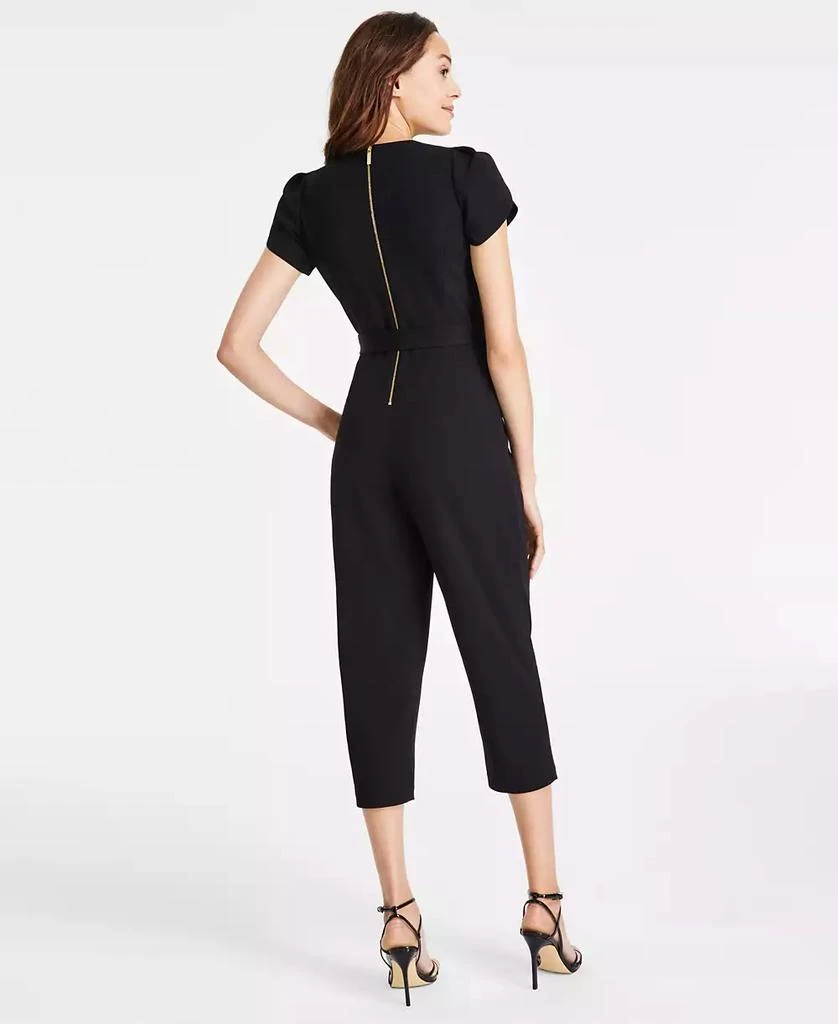 Calvin Klein Women's Tie-Waist Tulip-Sleeve Jumpsuit 2