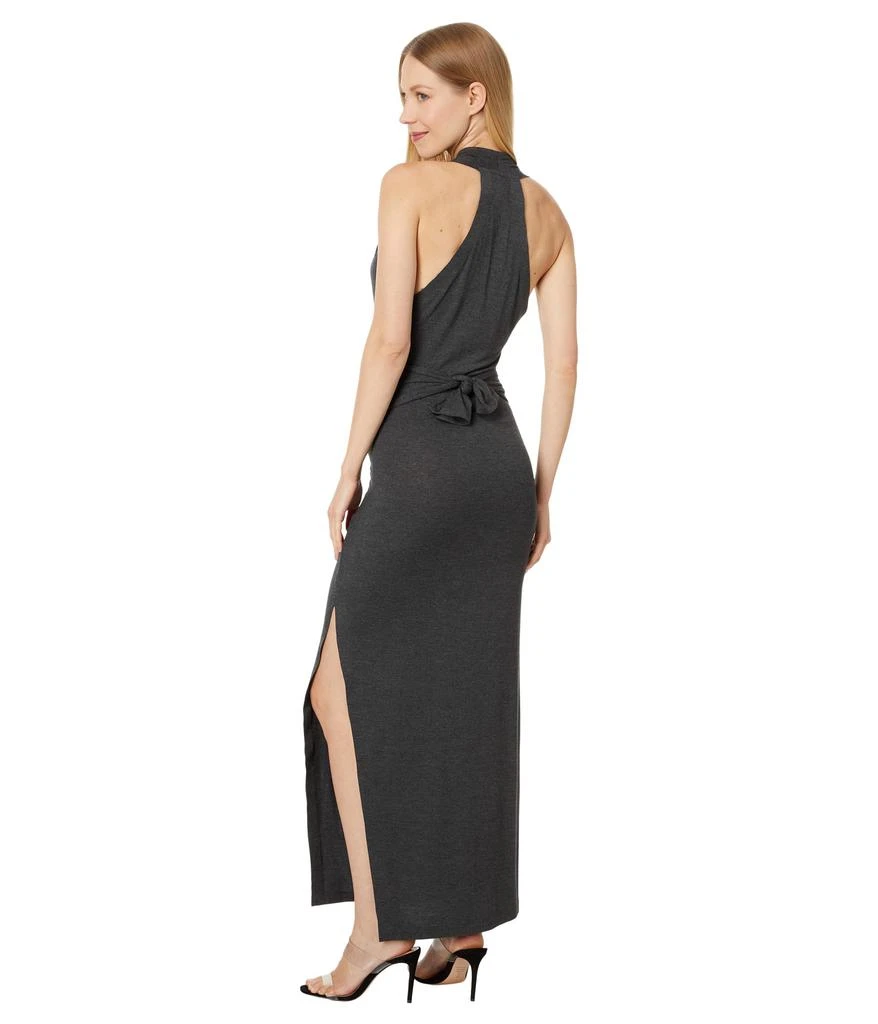 Norma Kamali Neeta Tie Front Side Slit Gown 2