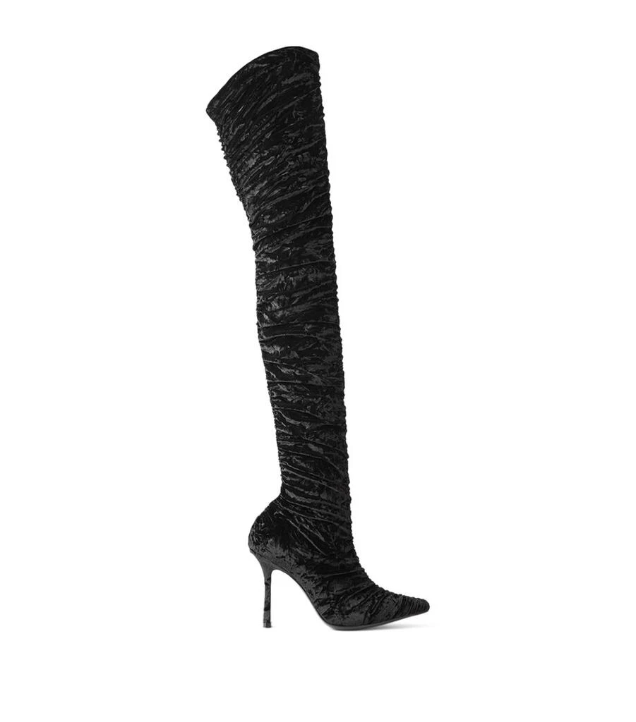 Jimmy Choo Lotta 100 Velvet Over-The-Knee Boots 1