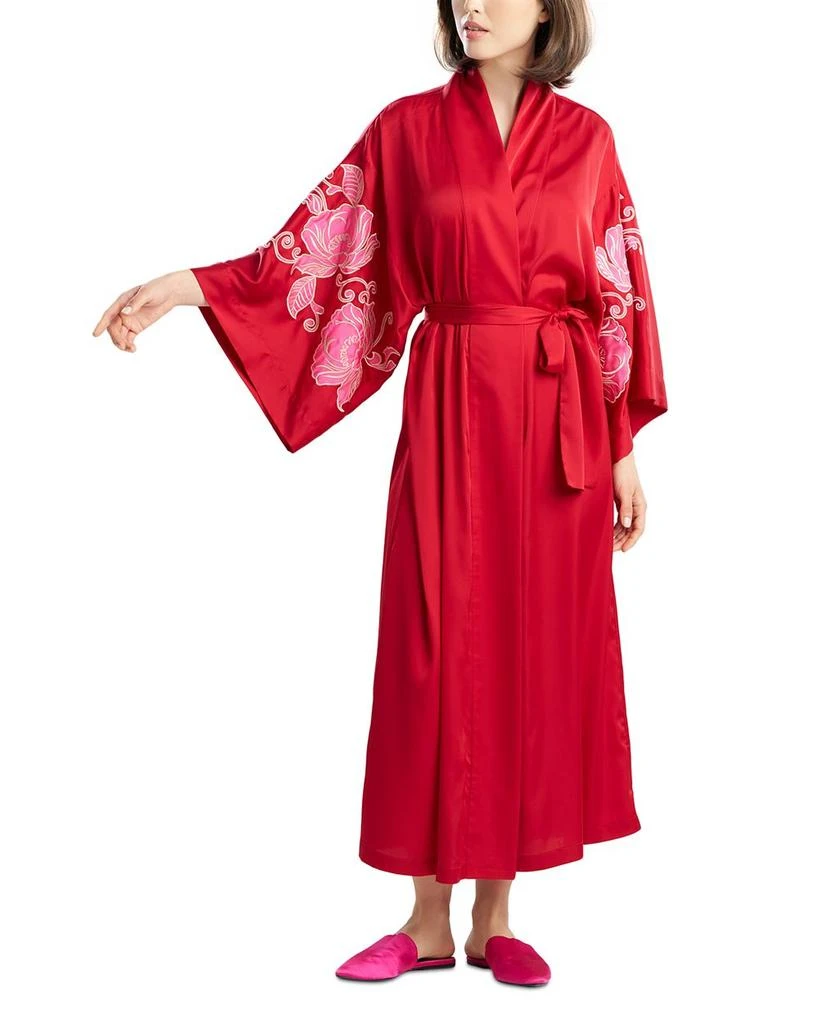 Natori Satin Essentials Kimono Sleeve Wrap Robe 1