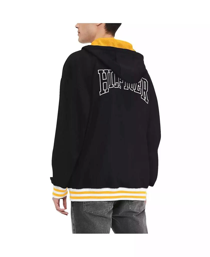 Tommy Hilfiger Men's Black Pittsburgh Steelers Aaron Quarter-Zip Hoodie 2