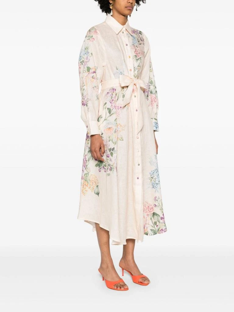 Zimmermann ZIMMERMANN - Floral Print Linen Shirt Dress 4