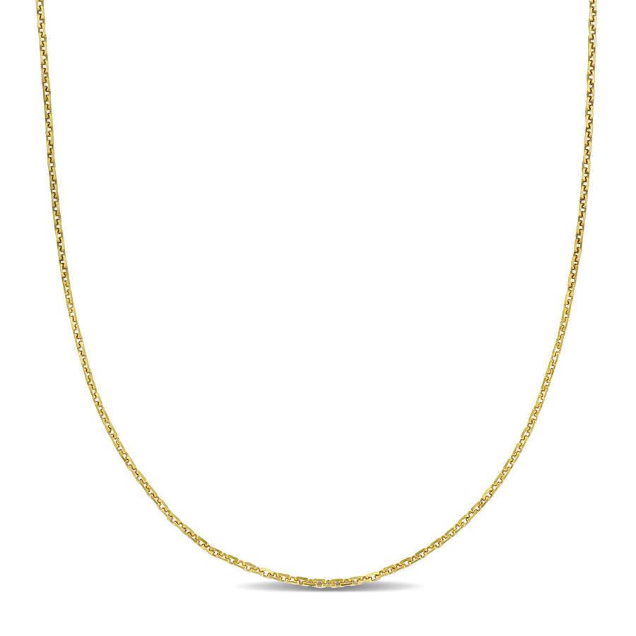 Amour 1.2mm Diamond-cut Cable Chain Necklace In 14K Yellow Gold - 18 In