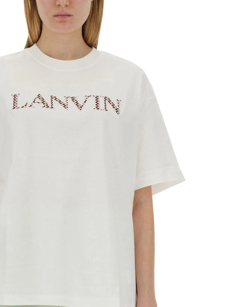 Lanvin Lanvin Logo Embroidered Crewneck T-Shirt 4