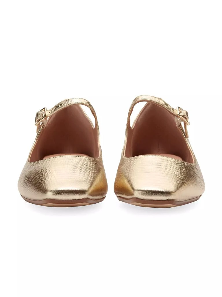 Cole Haan Bridge Metallic Leather Mary Jane Ballet Flats 5