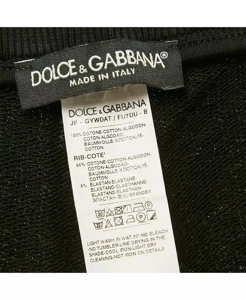 Pre-Owned Dolce & Gabbana Men's Black Cotton Logo Plaque Sweatpants 5