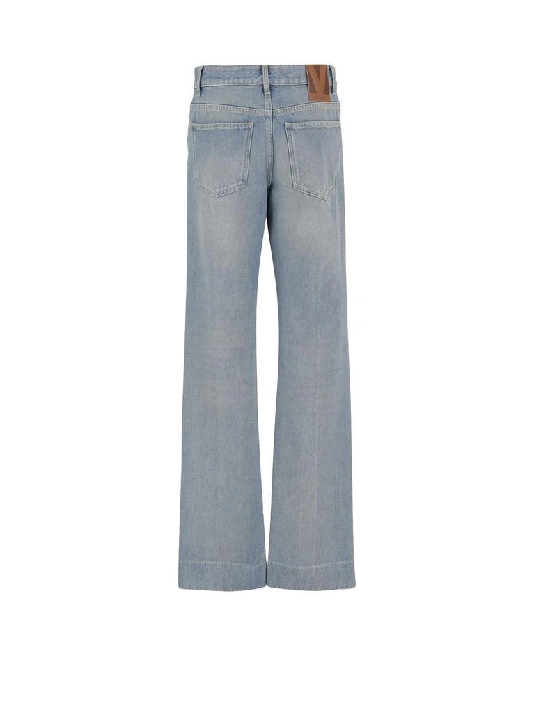 Valentino Valentino Logo Patch Straight Leg Jeans 2