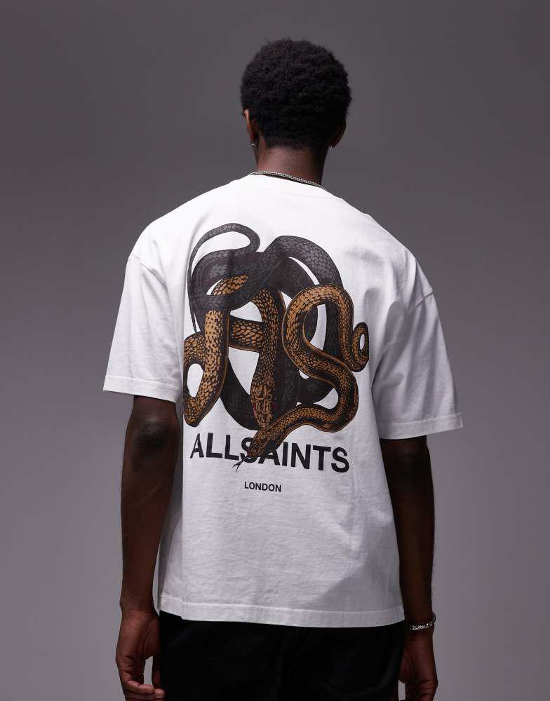 ALL SAINTS AllSaints Reticulate back graphic t-shirt in white