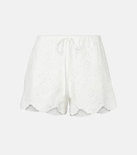 Poupette St Barth Cruse broderie anglaise cotton shorts 1