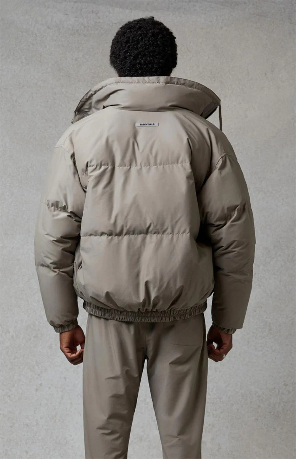 Essentials Taupe Puffer Jacket 4