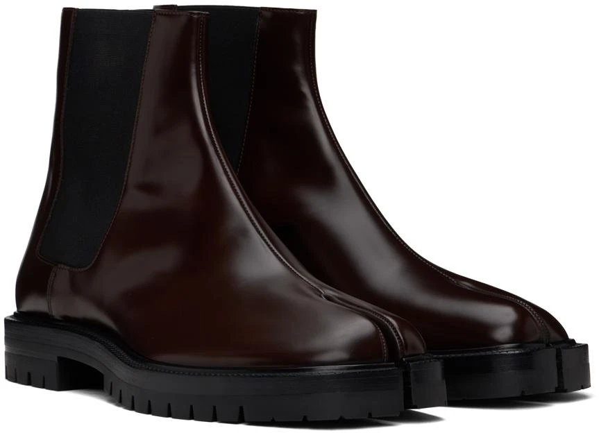 MAISON MARGIELA Brown Tabi Chelsea Boots 4