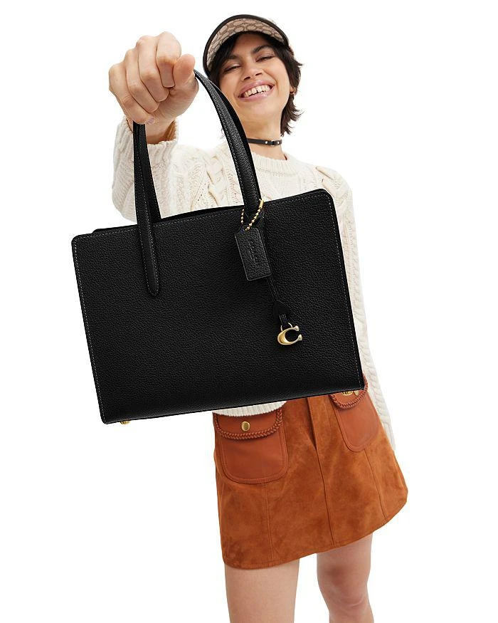 Coach Carter 28 Small Polished Pebble Leather Carryall Travel Bag 2