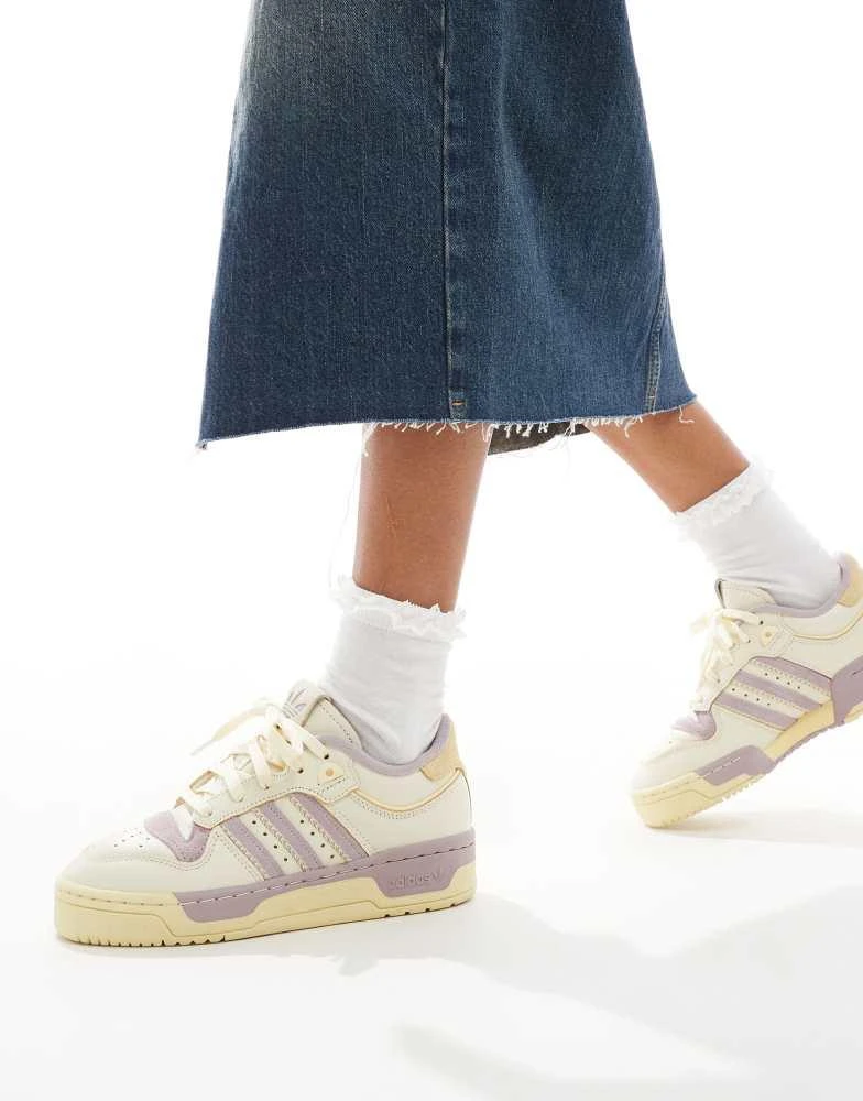 Adidas adidas Originals Rivalry 86 Low trainers in cream and lilac 1