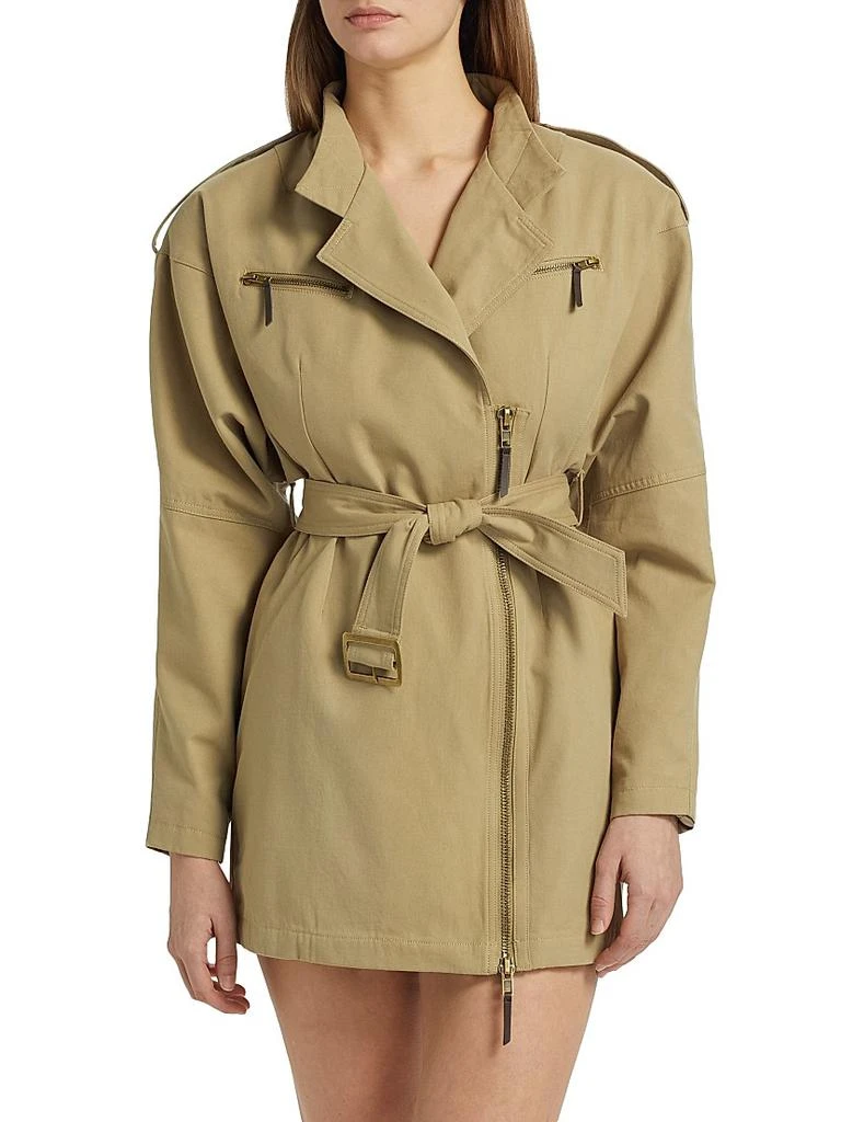 Ronny Kobo Costura Stretch-Cotton Belted Minidress 3