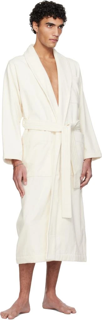 Tekla Off White Terry Classic Bathrobe 4