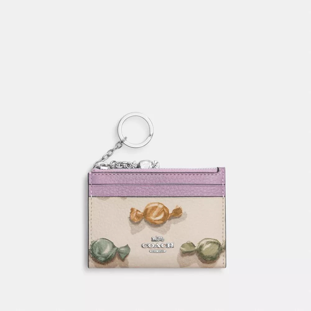 Coach Mini Skinny Id Case With Candy Print And Charm