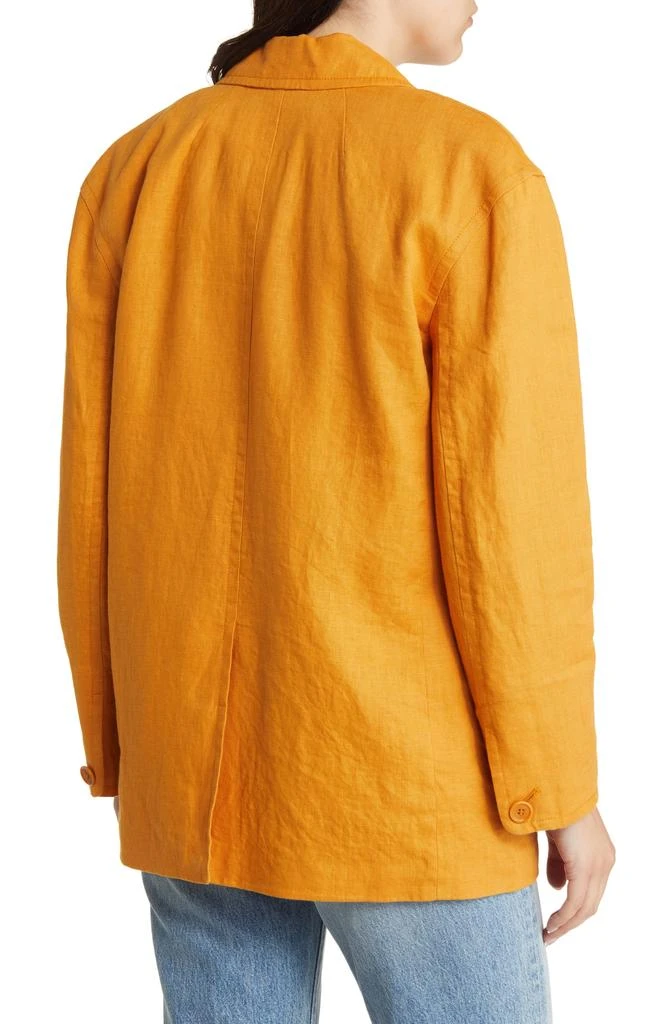 Madewell Double Breasted Crossover Linen Blazer 2