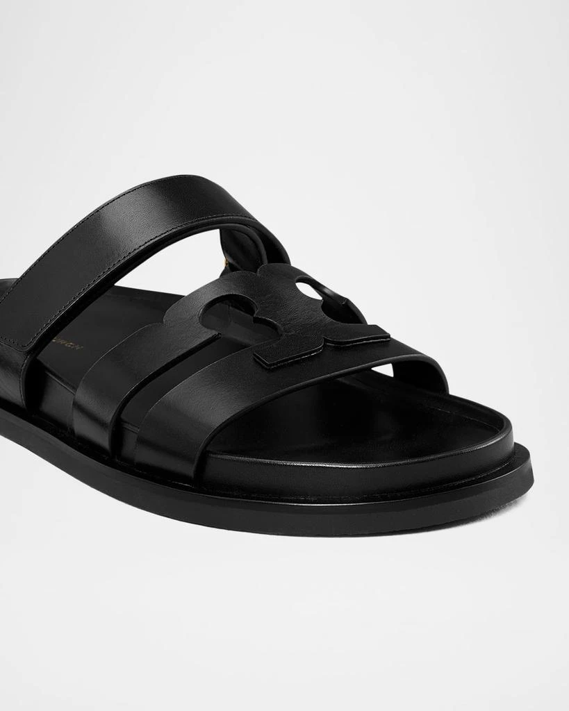 Tory Burch Ines Leather Triple-Band Sport Mule Sandals 5