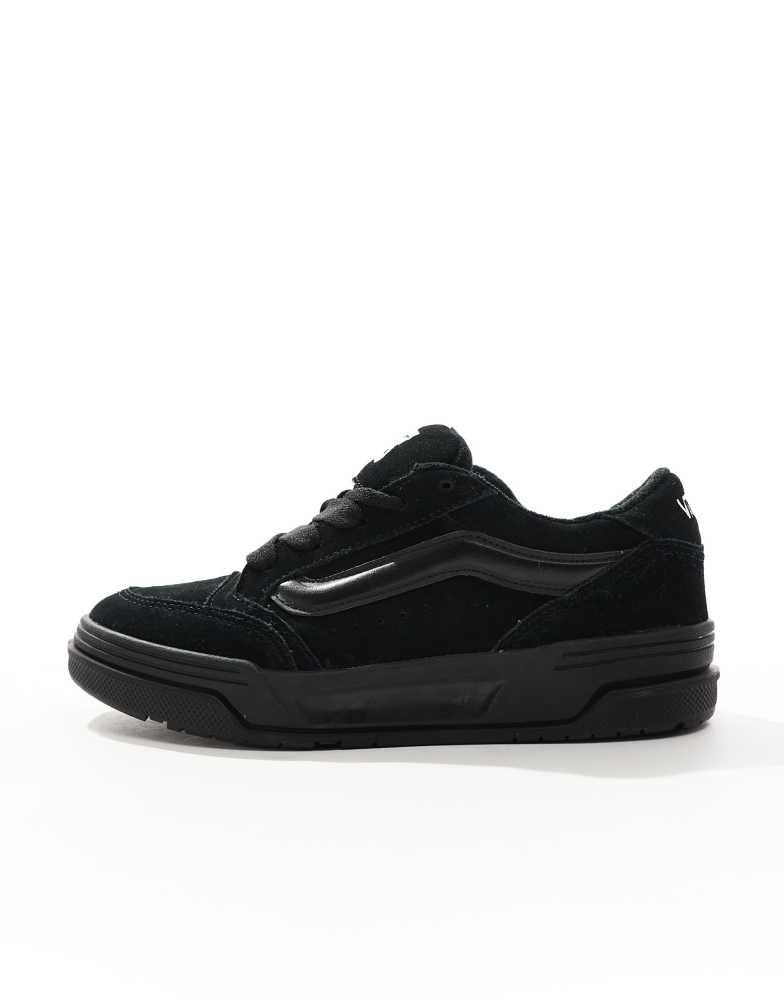 Vans hylane chunky suede trainers in triple black – On Sale Now