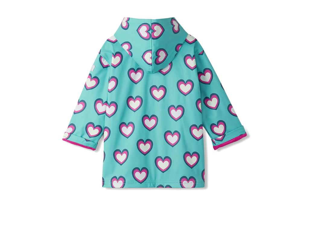 Hatley Kids Hearts Colour Changing Zip-Up Rain Jacket (Toddler/Little Kid/Big Kid)