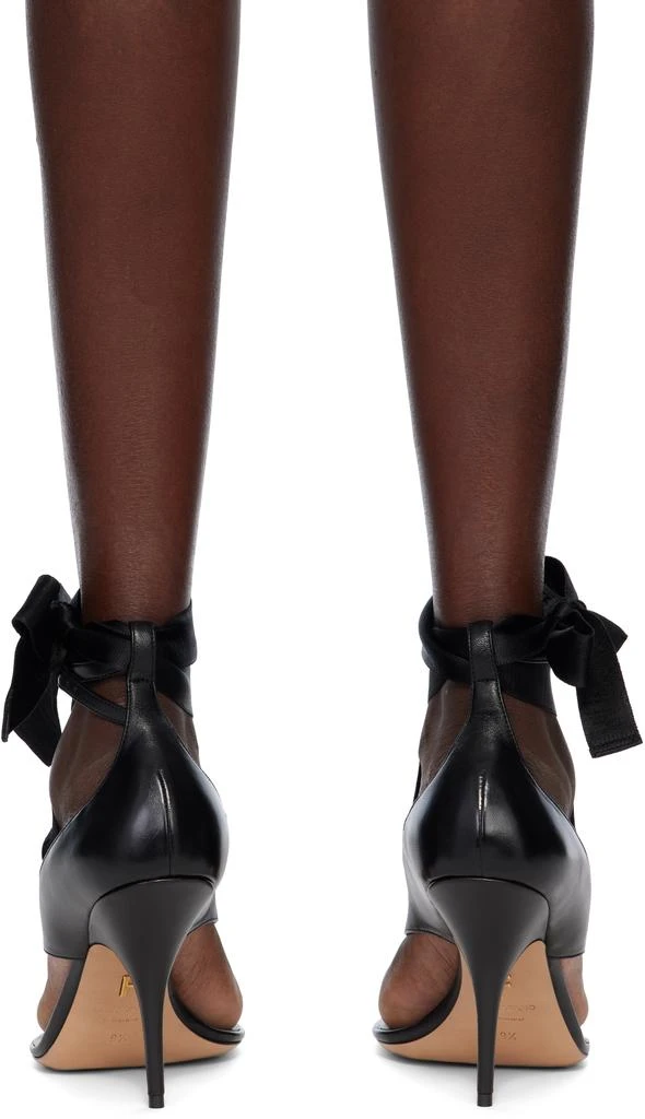 Salvatore Ferragamo Black Ribbon Heeled Sandals 2
