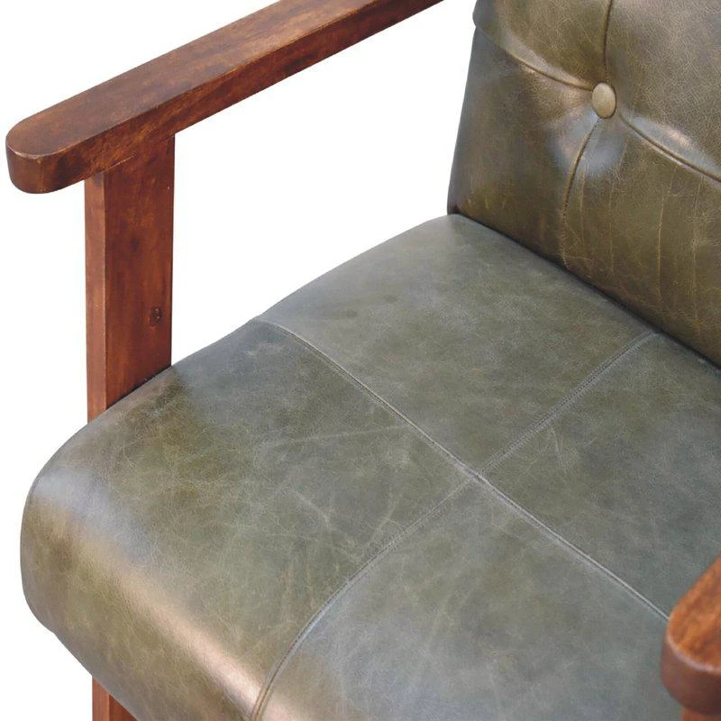Artisan Furniture Olive Buffalo Leather Chair 2